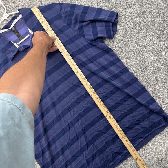 Adidas Polo Shirt Mens Extra Large Striped Golf Athletic Performance XL - Picture 3 of 11